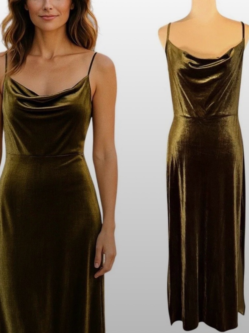 Just Taylor Velvet Maxi Dress | Size 10